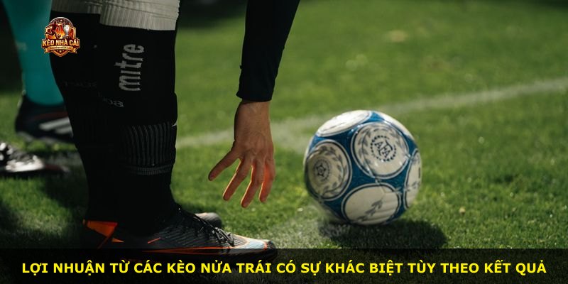 Lợi nhuận từ các kèo nửa trái có sự khác biệt tùy theo kết quả