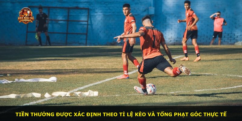 Tiền thưởng được xác định theo tỉ lệ kèo và tổng phạt góc thực tế