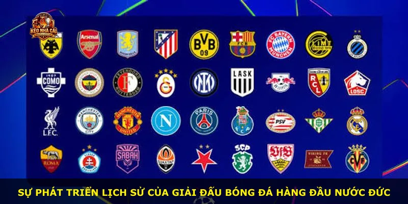 Sự phát triển lịch sử của giải đấu bóng đá hàng đầu nước Đức